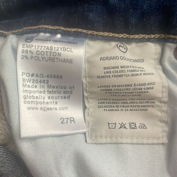AG Adriano Goldschmied aged denim jeans Size 27R - Picture 8 of 8